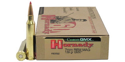 hornady ammo gmx 7mm magnum gmx 139 grain 80592 ammo freedom